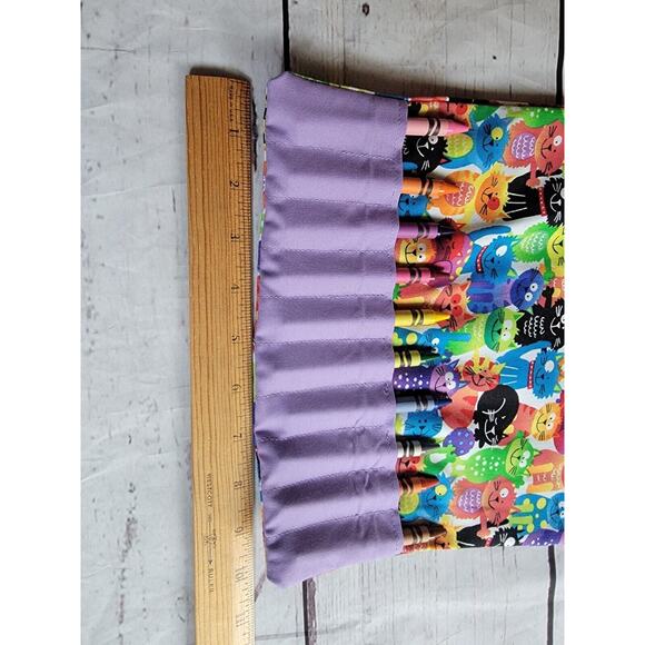 Handmade Colorful Cat Crayon Holder Tote Coloring Bag childrens travel bag - Picture 5 of 8